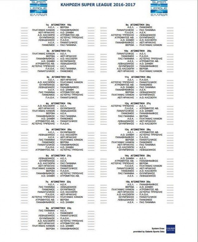 programma superleague 2016 17